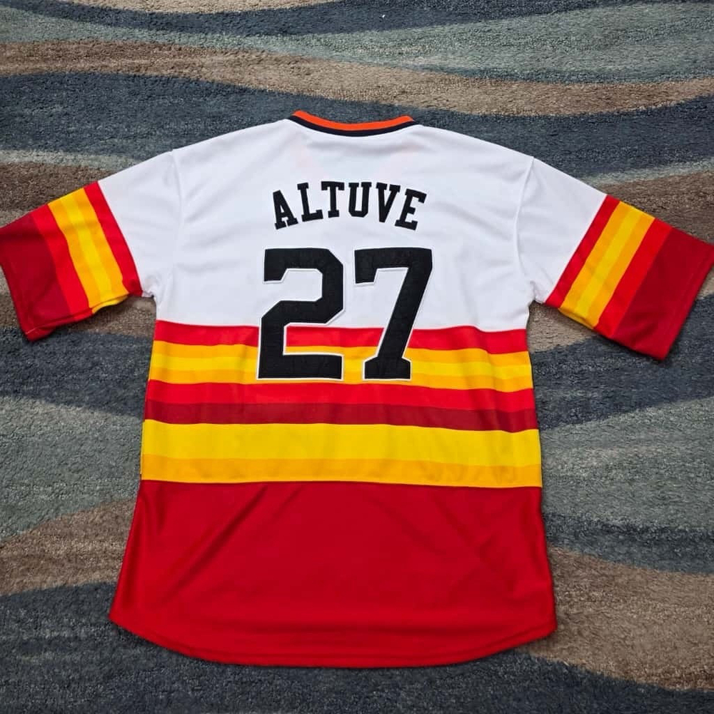 Houston Astros Jose Altuve #27 Cooperstown Jersey Men’s M - Picture 2 of 12